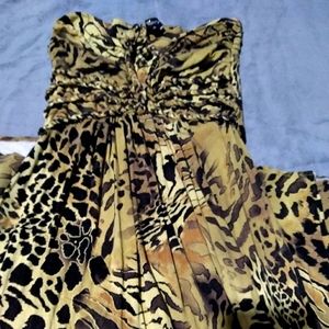 Cheetah print sky maxi